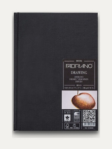 drawing book A4 160gr bianco copertina nera fabriano
