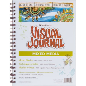 mixed media Strathmore sketch book visual journal 14 x 20,3 cm 190gr 100% cotone 68 fogli