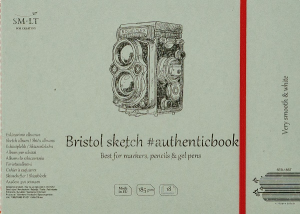 sm-lt bristol sketch book 17x24 cm 185 gr 18 fogli con elastico