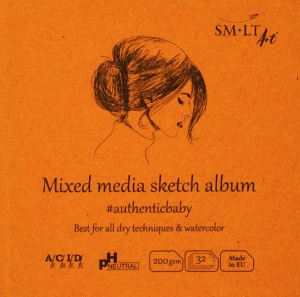 sm-lt mixed media sketch album 9x9 cm 200 gr 32 fogli