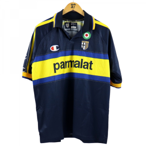 1999-00 Parma Maglia Away Champion Parmalat L - Nuova