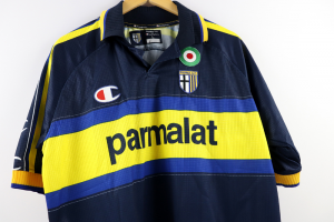 1999-00 Parma Maglia Away Champion Parmalat L - Nuova