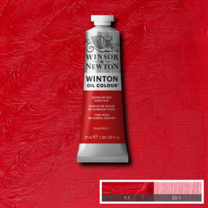 098 winton oil colour 37ml rosso cadmio scuro