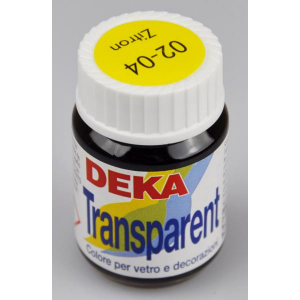 0204 deka trasparent 25 ml giallo limone colore trasparente per vetro