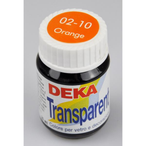 0210 deka trasparent 25 ml arancio  colore trasparente per vetro