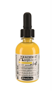 223 akademie acryl ink 50 ml giallo di cadmio colore acrilico liquido schmincke