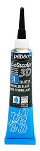 31 setacolor 3D glitter nero brillante