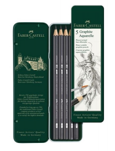 set 5 matite grafite acquerellabile faber castell
