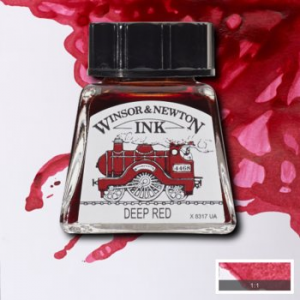 Deep red Rouge foncé Rojo intenso Drawing Ink / Encre à dessiner / Tintas de dibujo 14ml