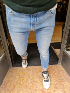 Jeans v2 tasca fluo 