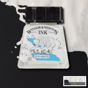 White Blanc Blanco Drawing Ink / Encre à dessiner / Tintas de dibujo 14ml