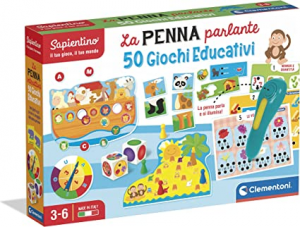 Clementoni -  50 Giochi Educativi Sapientino - La Penna Interattiva 3-6 Anni