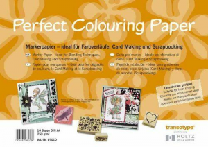 perfect colouring paper A4 cartoncino 250gr specifico per pennarelli marker blister 10 fogli