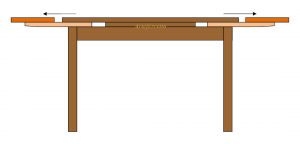 Mesa rectangular incrustada 170-250 cm