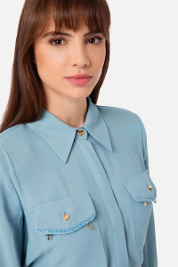 Shirt with Shoulder Pads and Straight Line