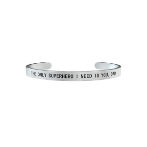 Bracciale Uomo Family THE ONLY SUPERHERO I NEED IS YOU, DAD