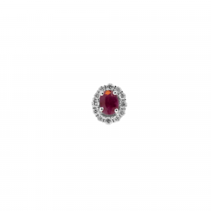 Orecchini Rubino e Diamanti - Sole - small