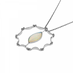 Collana con Opale e Diamanti - Sole - small
