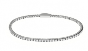 Bliss - Bracciale tennis in argento con cubic zirconia bianchi MY WORDS