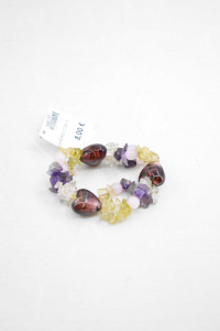 Bracelet With Stones And Hearts Glass