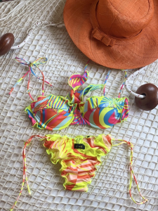 Bikini reggiseno e slip laccetti brasiliano regolabile Frou frou Butterfly Effek