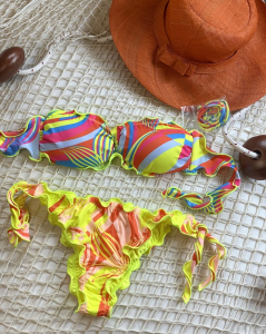 Bikini fascia e slip nodi brasiliano regolabile Frou Frou Butterfly Effek 