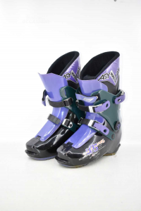 Ski Boots Asy Mmetri Purple Black And Green Size Eu 11.5 New