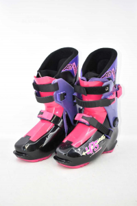 Ski Boots Ups Pink Black Yellow Size 26.5 New