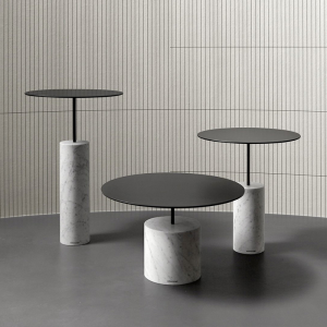 Table basse avec base en marbre Bivio antoniolupi