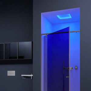 Built-in ceiling-mounted shower head with Chromotherapy Meteo