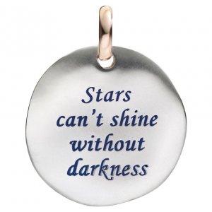 CIONDOLO MONETA STARS CAN'T SHINE WITHOUT DARKNESS