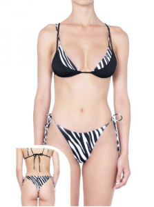 Bikini Triangolo e slip laccetto Striped Effek 