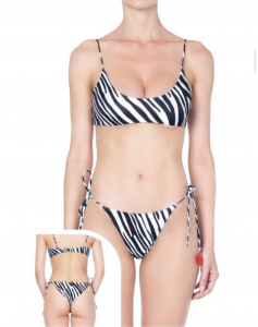 Bikini Top e slip laccetto regolabile Striped Effek 