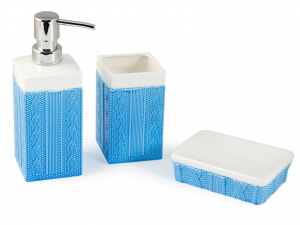 Ceramica Accessori Bagno Set Sapone Piatto, Liquido Dispenser, Set