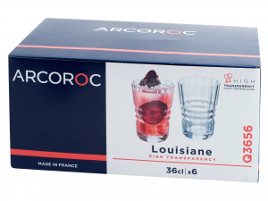 Arc Louisiane Set 6 Bicchieri, Vetro, 36cl