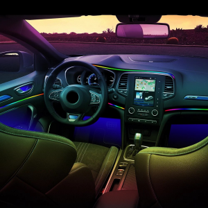 RGB LED Luce d'ambiente per auto Kit LED di illuminazione al Neon in fibra ottica RGB Symphony universali