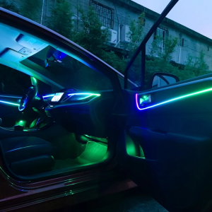 RGB LED Luce d'ambiente per auto Kit LED di illuminazione al Neon in fibra ottica RGB Symphony universali