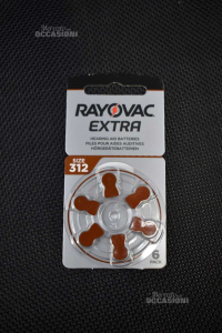 6 Pieces Of Battery For Hearing Aids Rayovac Andxtra Type 312 / Pr41 New