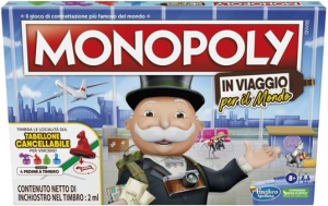 Monopoly - In Viaggio per il Mondo, gioco da tavolo per famiglie e bambini dagli 8 anni in su
