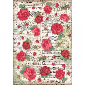Carta riso A4 - Desire Rose rosse