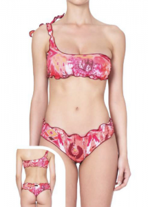 Bikini fascia monospalla e slip brasiliano fianco alto Dreamcatcher Effek