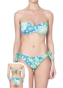 Bikini fascia e slip nodi brasiliano regolabile Frou Frou Wallpaper Effek 