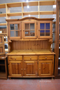 Credenza For Tavern Wood Abete With Doors And Drawers