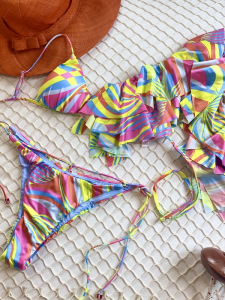 Bikini Triangolo e slip laccetto brasiliano regolabile Butterfly Effek 
