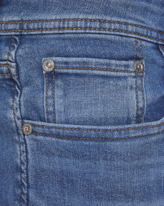 Jeans Glenn slim fit in cotone stretch lavaggio chiaro stone washed con baffature