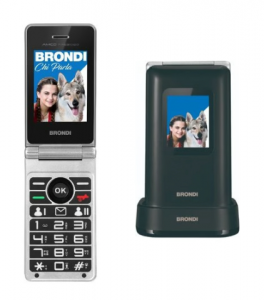 Brondi Amico Comfort 7,11 cm (2.8) Nero Telefono di livello base