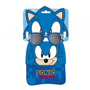 Cappello Sonic con occhiali misura unica per bambino