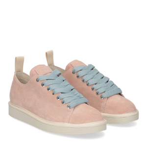 Panchic P01W Lace-up shoe suede baby rose azure