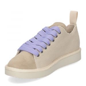 Panchic P01W Lace-up shoe linen suede fog urban violet-4