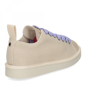 Panchic P01W Lace-up shoe linen suede fog urban violet-5